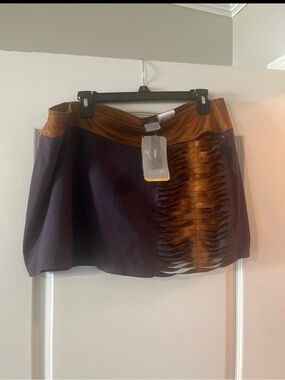 Nike Women's Purple and Brown Athletic Skort with Laser-Cut Side Detail  NWT!